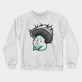 Blue blushing fluffy mushroom Crewneck Sweatshirt